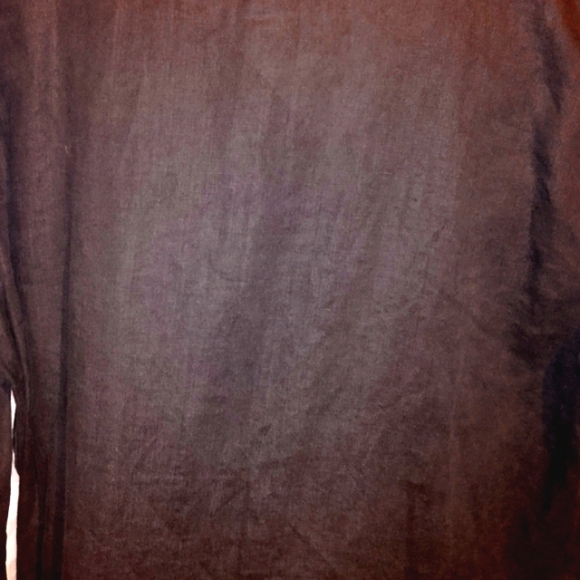 100% Linen Button Down long sleeve Top Black Color Size 1XL - Picture 8 of 9